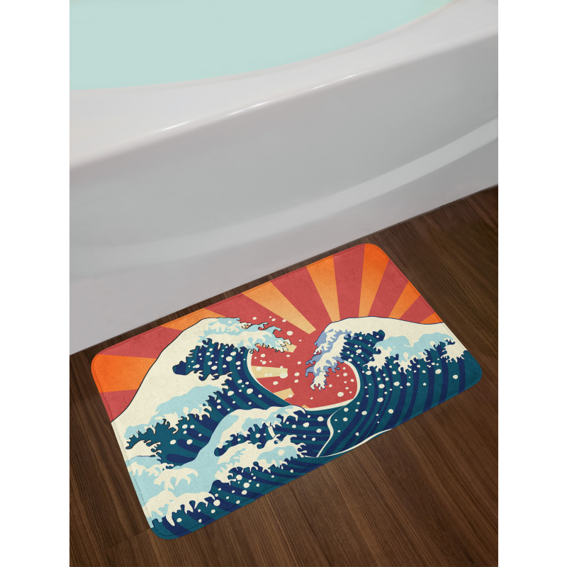 Sunset Surf Water Bath Mat