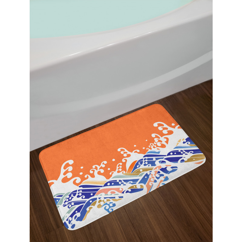 Vibrant Spindrift Bath Mat