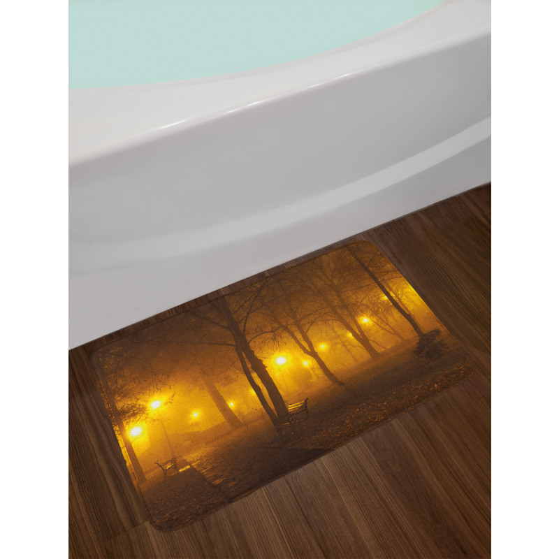 Foggy Evening in the Park Bath Mat