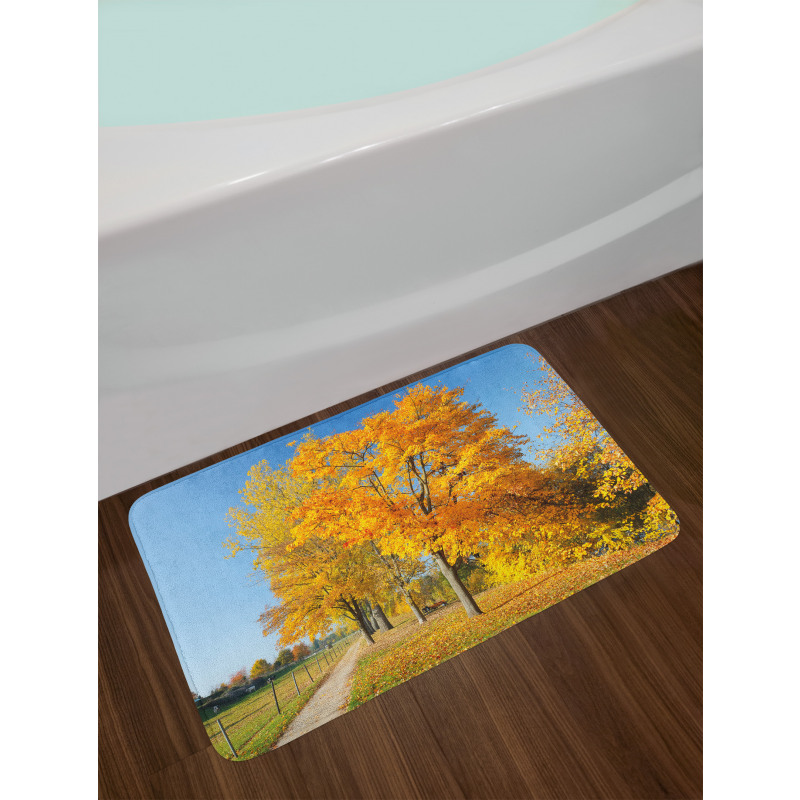 Maple Trees Countryside Bath Mat