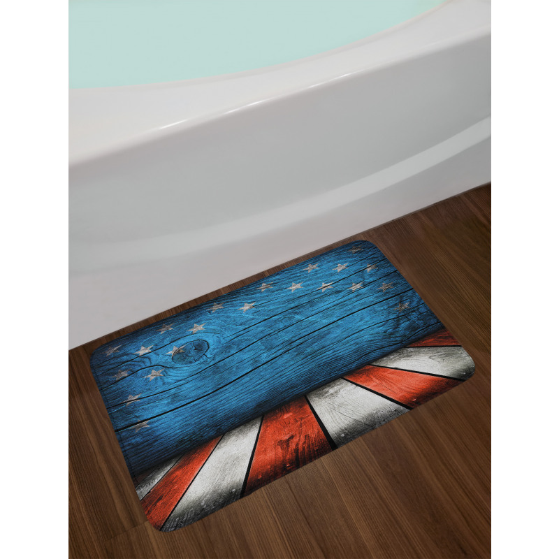 Rustic Wooden Bath Mat