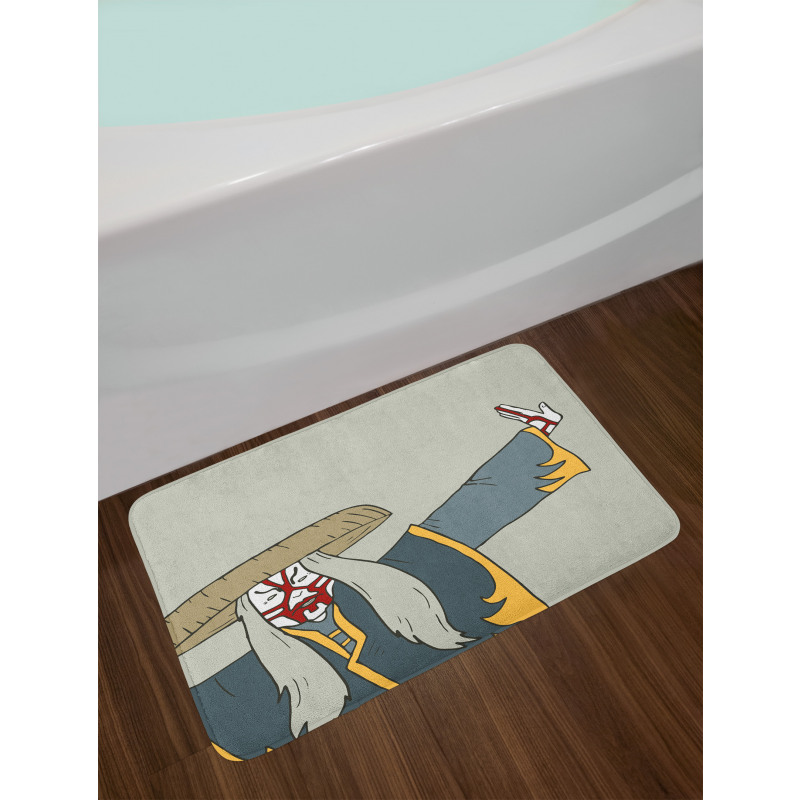Old Japanese Person Bath Mat