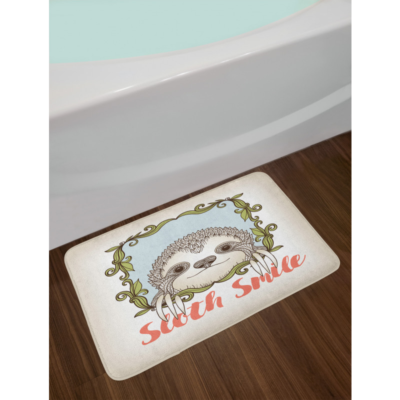 Animal Floral Frame Bath Mat