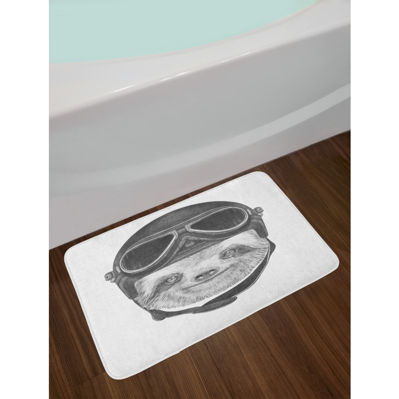 Biker Hipster Animal Bath Mat