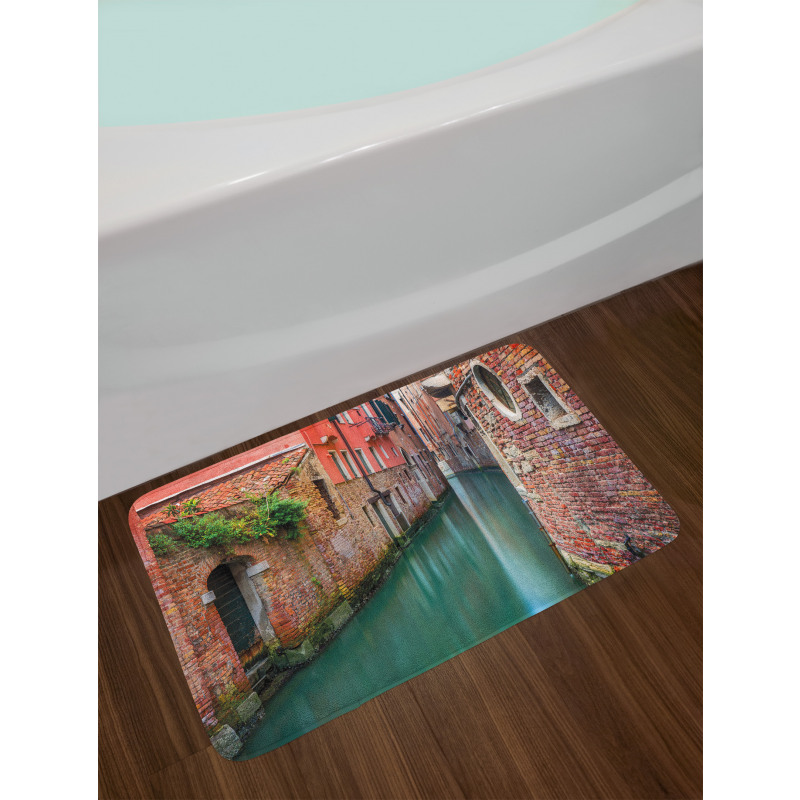 Scenic Canal Buildings Bath Mat