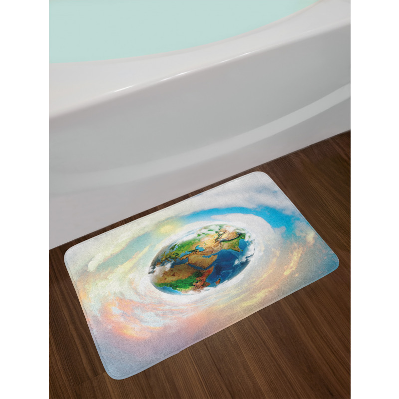 Vibrant Planet Continents Bath Mat