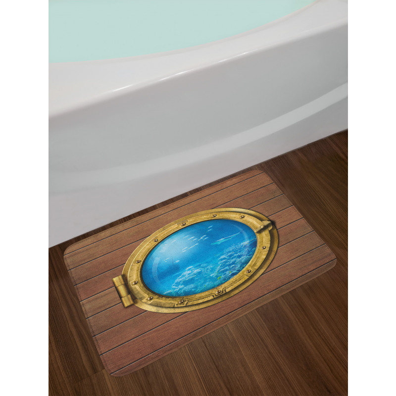 Submarine Chamber Window Bath Mat