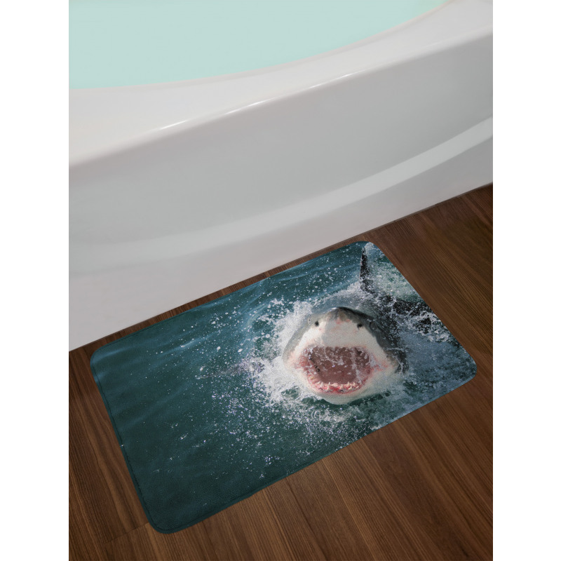 Scary Open Mouth Teeth Bath Mat