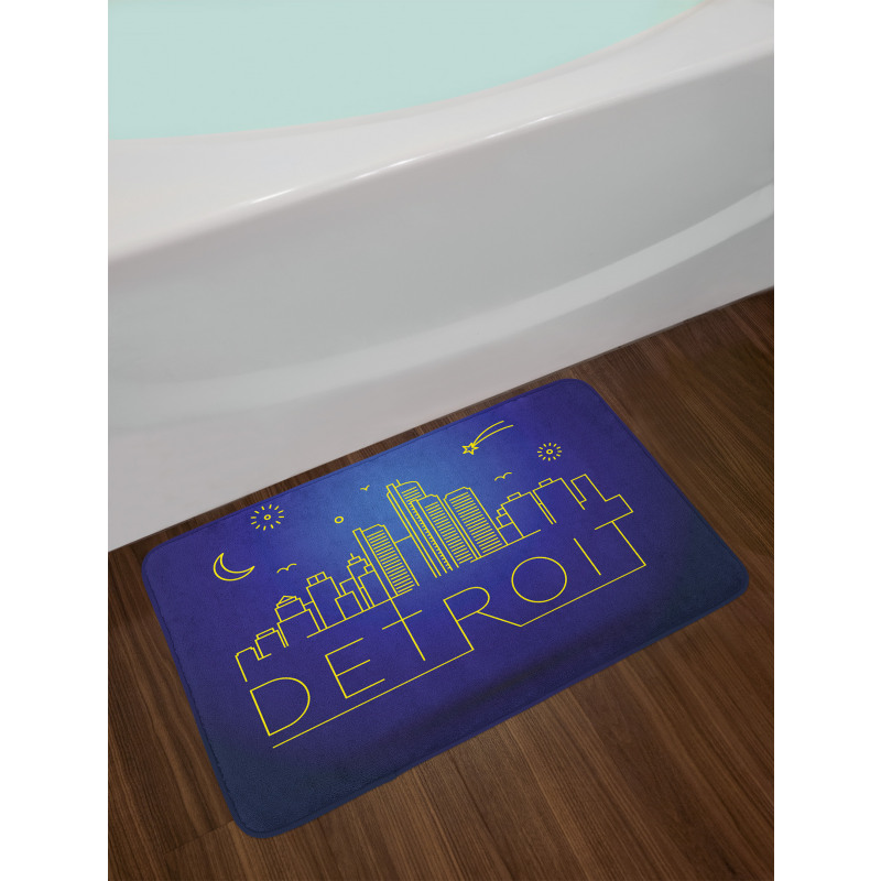 City Sky View Graphic Bath Mat