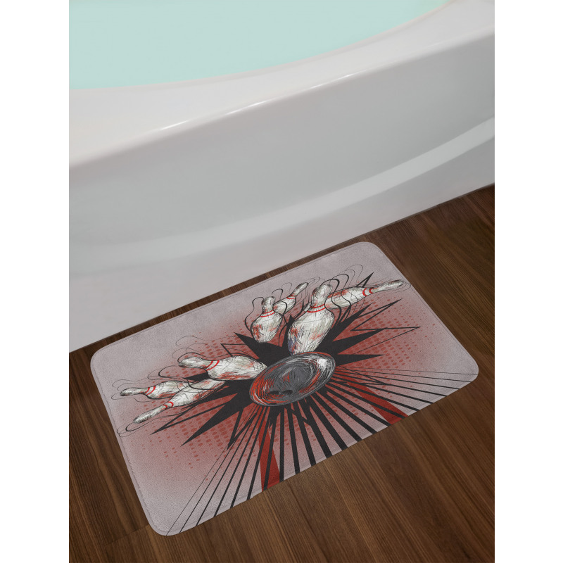 Ball Crash Pins Bath Mat