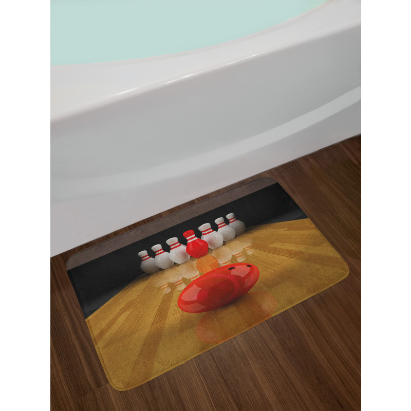 Red Skittle Ball Bath Mat