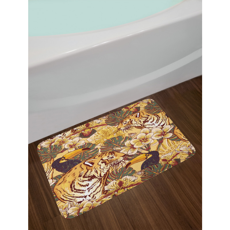 Tropical Bengal Toucan Bath Mat