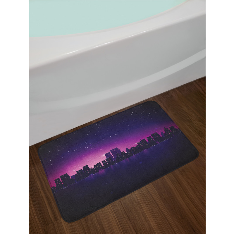 City Skyline Urban Life Bath Mat