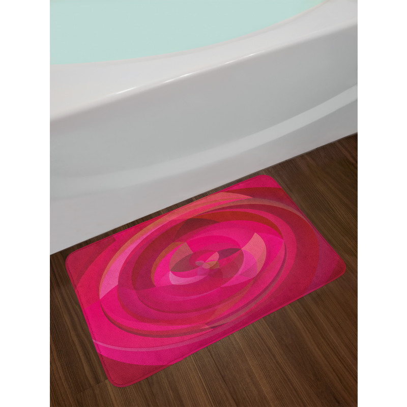 Abstract Swirls Shapes Bath Mat