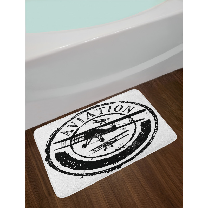 Aviation Retro Bath Mat