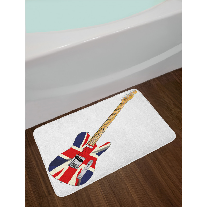 Electric Guitar Flag Bath Mat