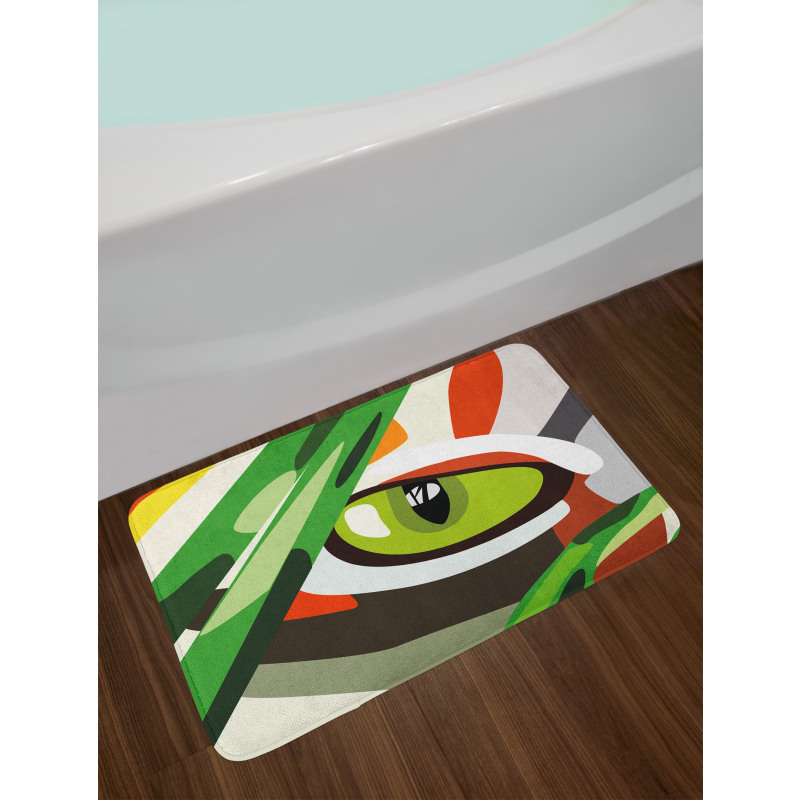 Wild Tiger Feline Cat Vivid Bath Mat