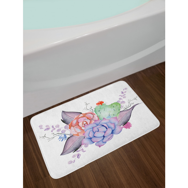 Romantic Summer Blossoms Bath Mat