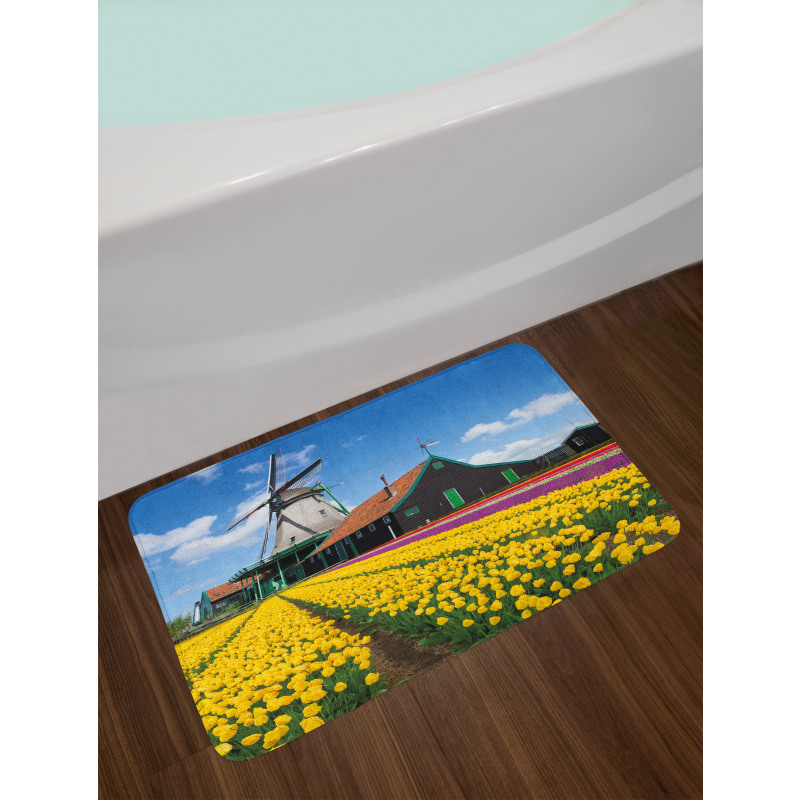 Dutch Tulips Country Bath Mat