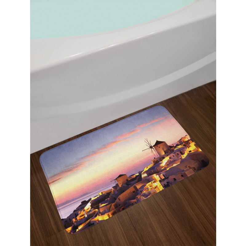 Santorini Greece View Bath Mat