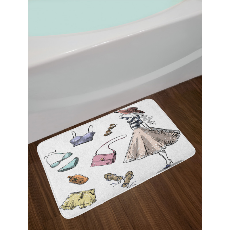 Summer Theme Bath Mat