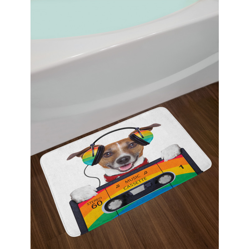 Dog Headphones Bath Mat