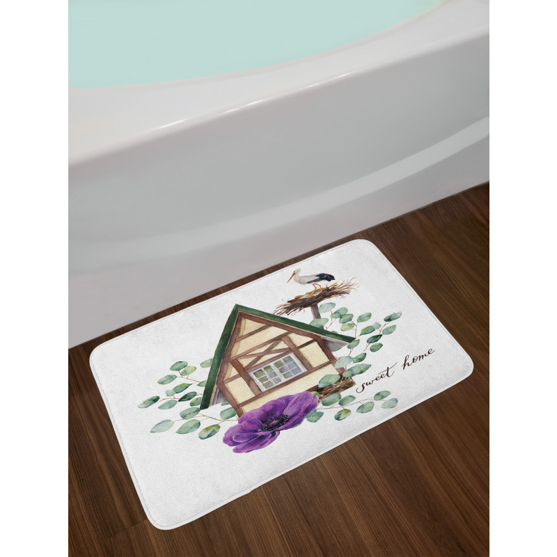 Watercolor Home Bath Mat