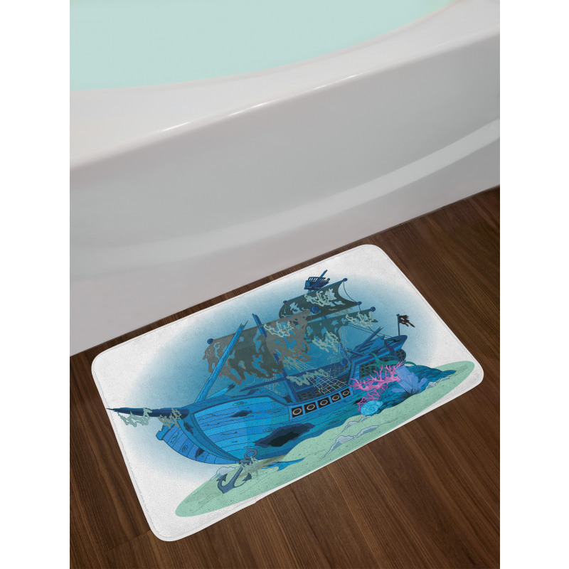 Underwater Antique Bath Mat