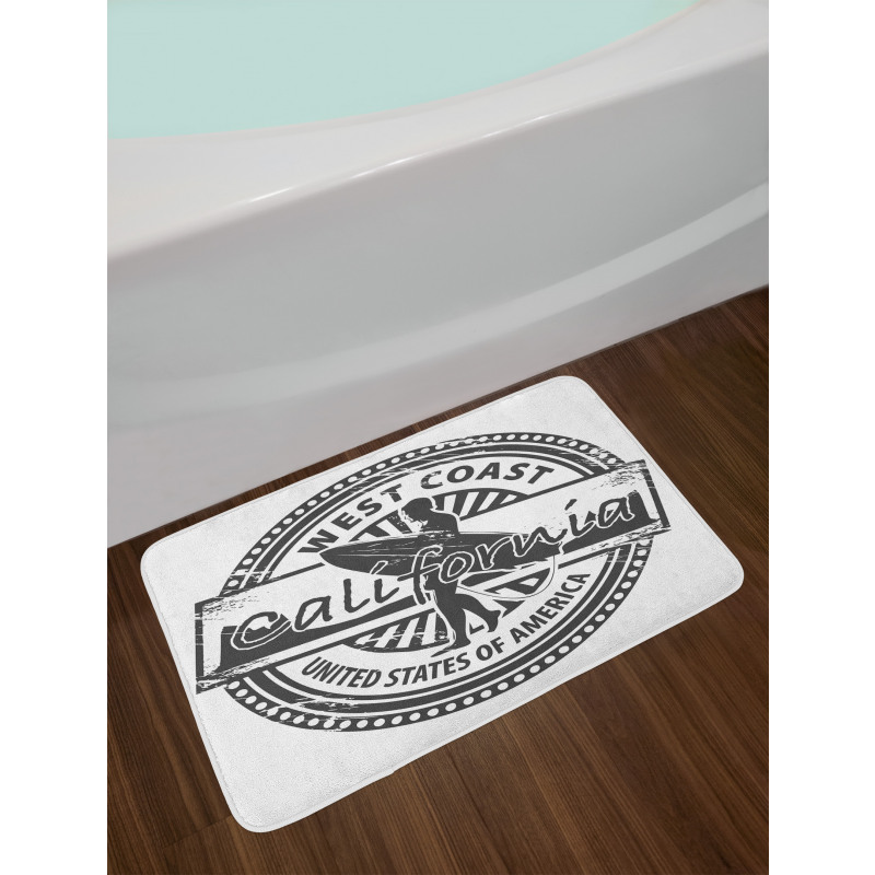 Vintage USA Stamp Bath Mat