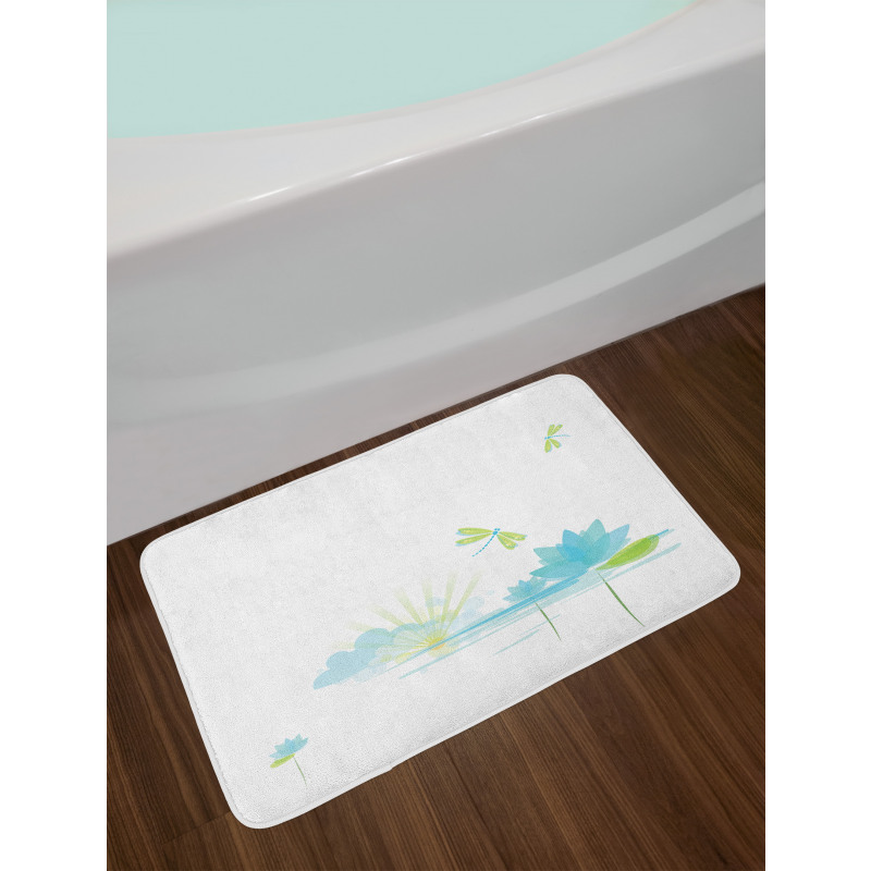 Waterlily Nature Lake Bath Mat