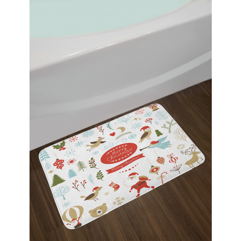 Xmas Elements Design Bath Mat