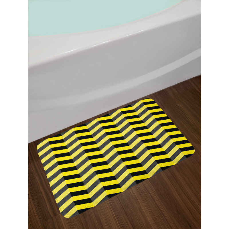 Warning Sign Bath Mat