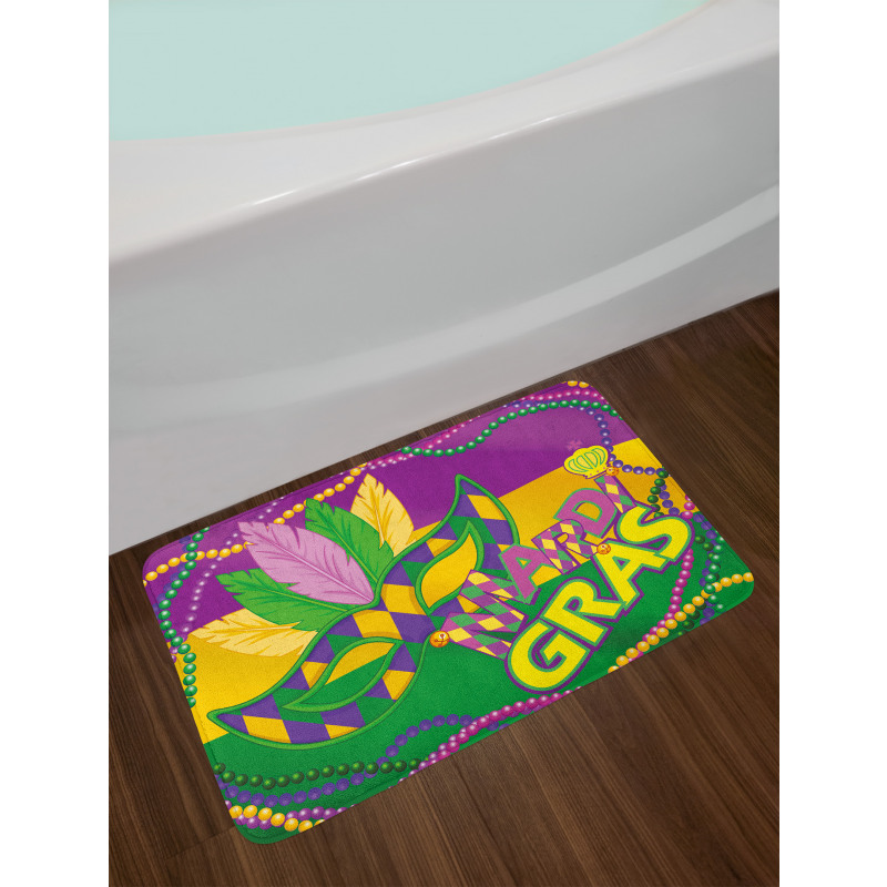 Vivid Beads Feathers Bath Mat