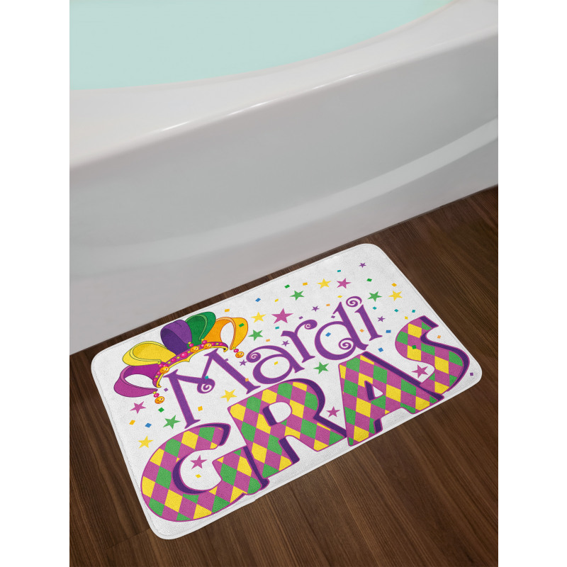 Joyful Party Theme Bath Mat