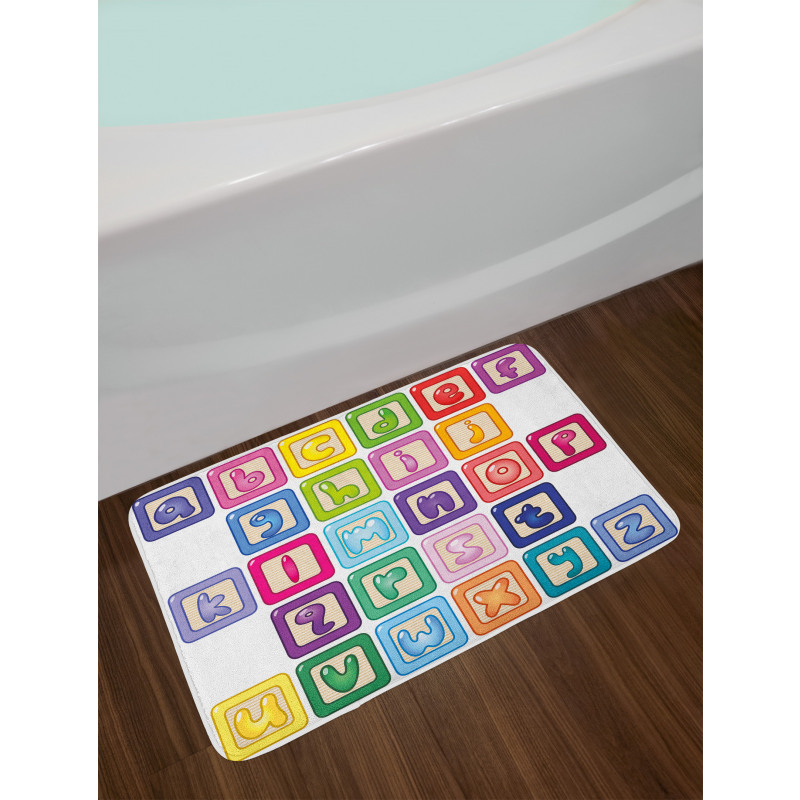 Lower Case Blocks Bath Mat