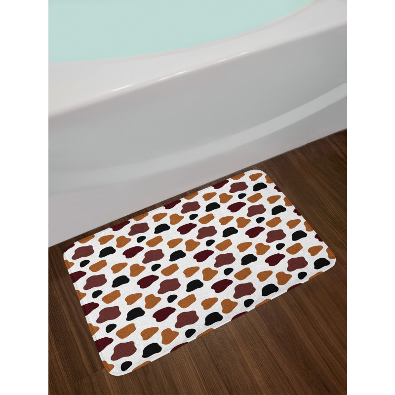 Abstract Cow Hide Bath Mat