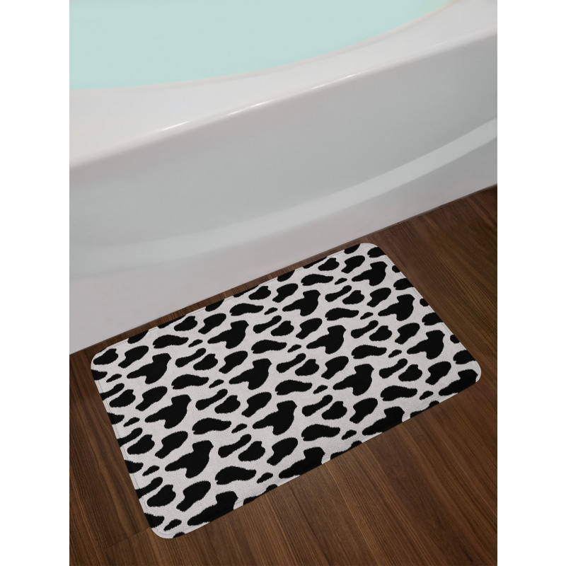 Cow Hide Black Spots Bath Mat