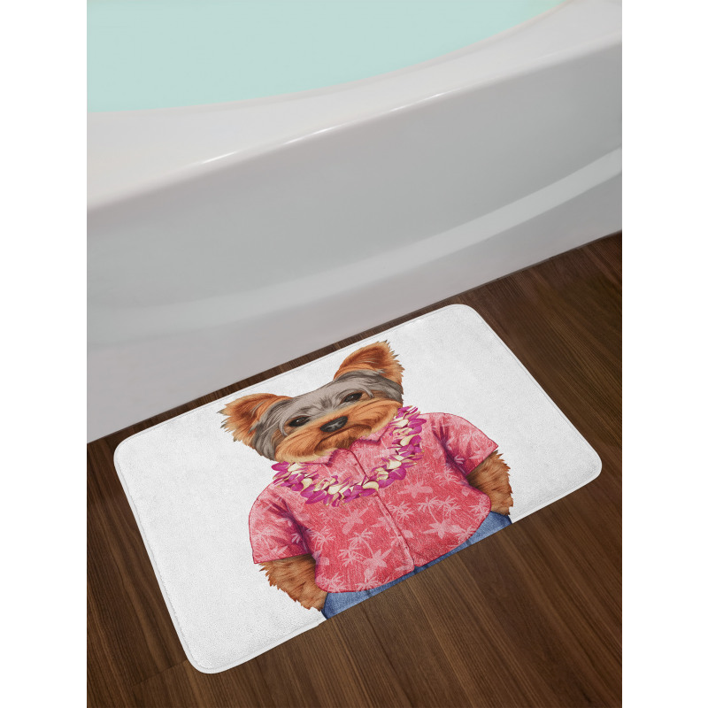 Dog in Humanoid Form Bath Mat