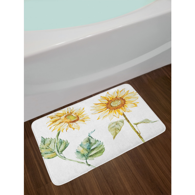 Alluring Sunflowers Bath Mat