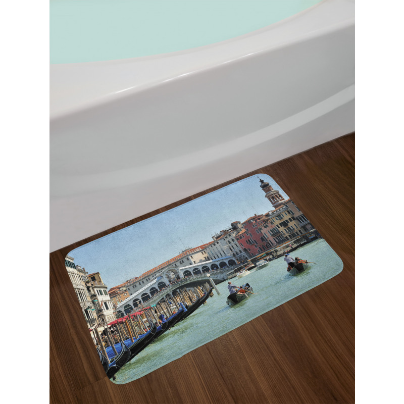 Venice Gondola Canal Photo Bath Mat