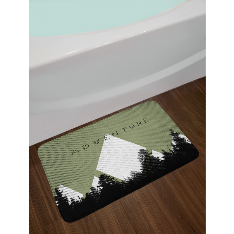 Forest Halftone Style Bath Mat