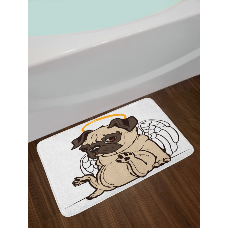 Puppy Angel Wings Hare Bath Mat