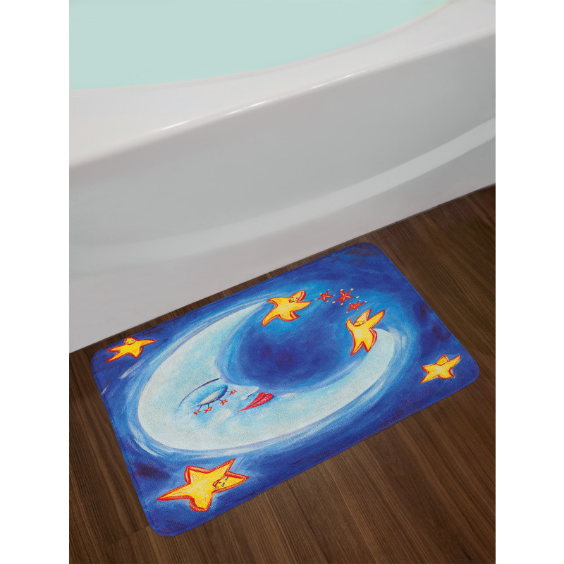 Cartoon Vibrant Star Dance Bath Mat