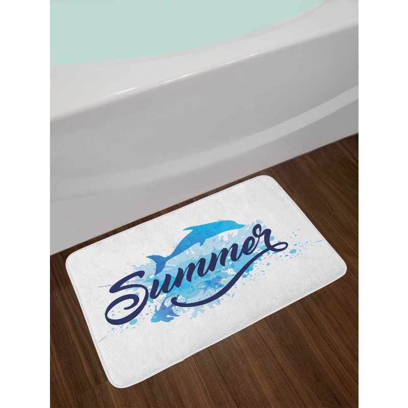 Vibrant Colored Fish Bath Mat