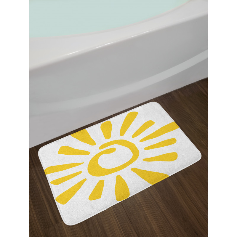 Doodle Sun Burst Summer Bath Mat