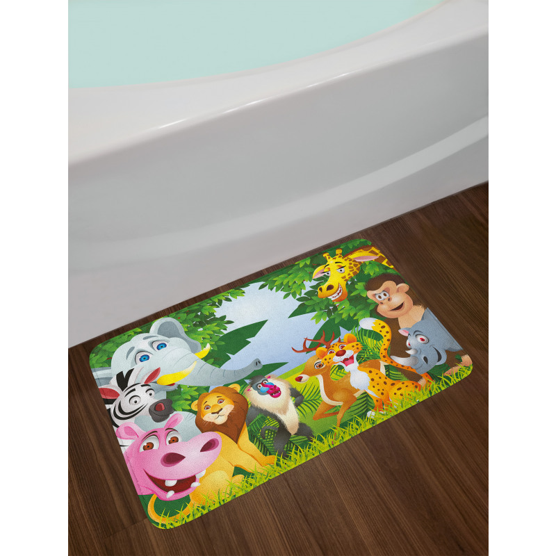 Safari Jungle Funny Bath Mat