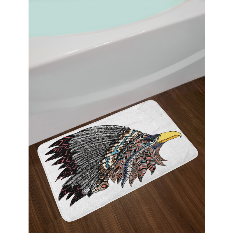 Tribal Feathered Hippie Bath Mat