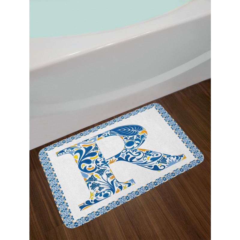 Curly Blossoms Vintage Bath Mat