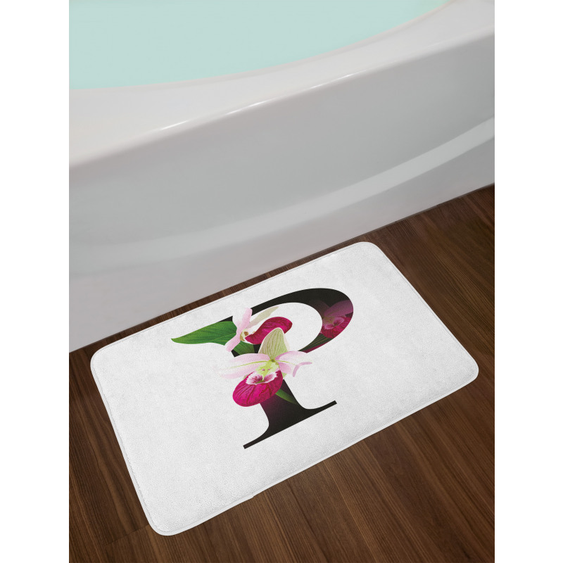 Lady Slipper Flower Bath Mat