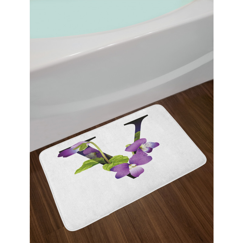 Viola Sororia Flower Bath Mat